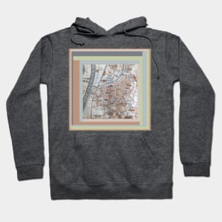 Trento, Italy map, antique 1800s Hoodie